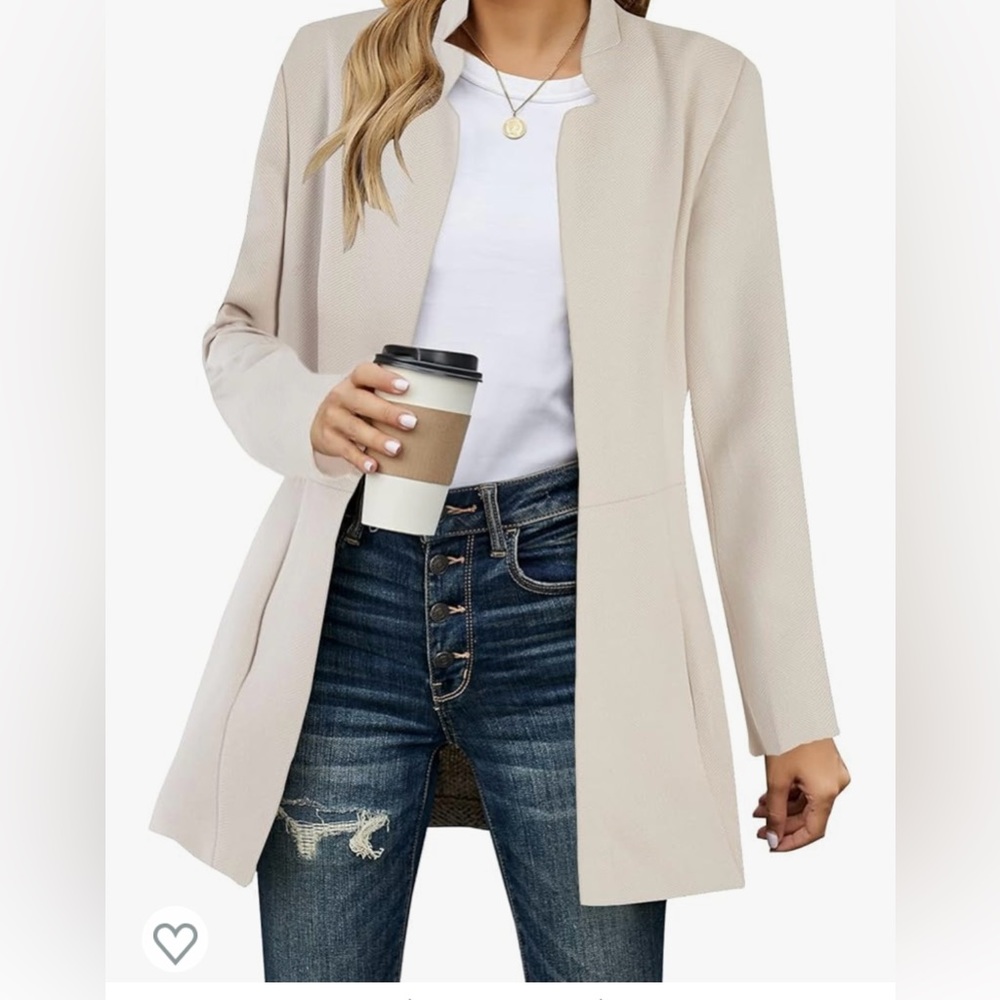 Grlasen Winter White Wool Peacoat  Size XL  (see size guide in pics.  Like New!